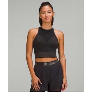 Lululemon Seamless Mesh Supportive Training Tank Top-Graphite Grey